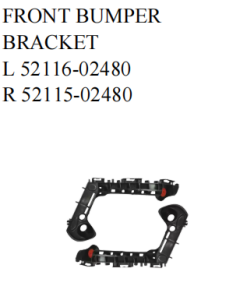[AES11-CRL20-012ER] SOPORTE DE PARAGOLPES DERECHA TOYOTA COROLLA 2020 OEM:52115-02480