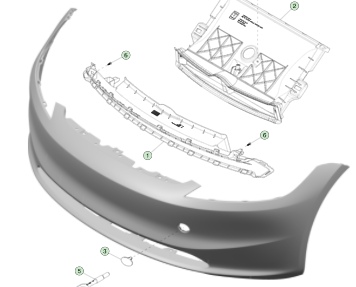 [1694314-SC-E] [AES31-M323-007] PARACHOQUES DELANTERO TESLA/MODEL 3 AÑO 2023 OEM: 1694314-SC-E